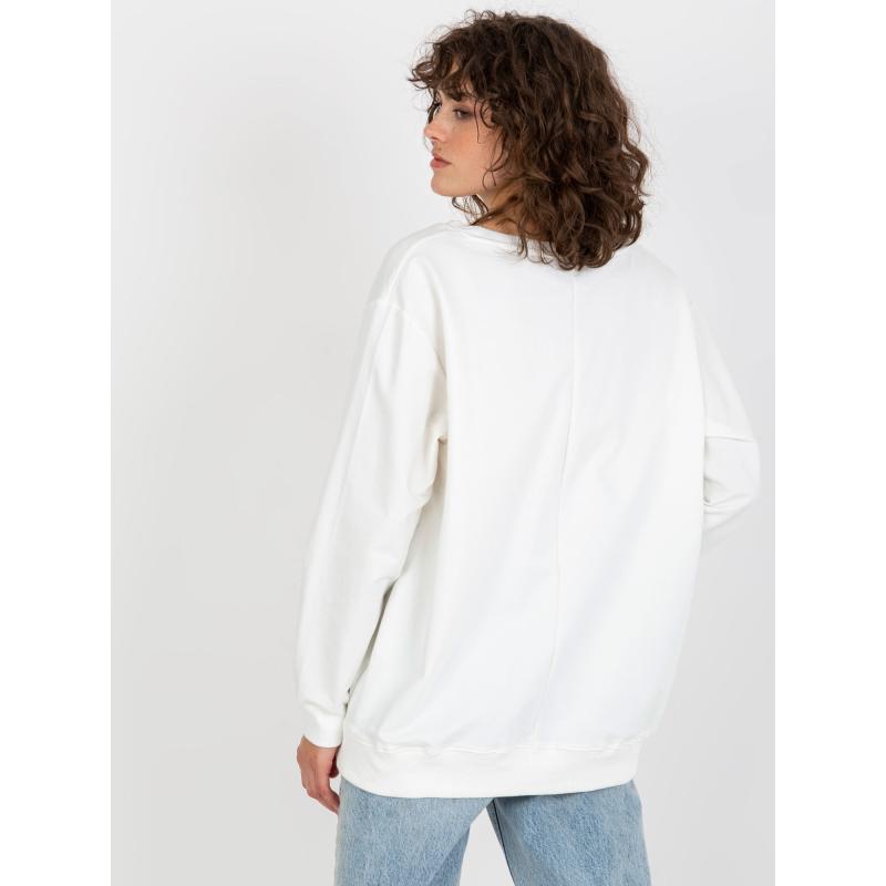 Női nagyméretű kapucnis pulóver LEXIE ekrü színben