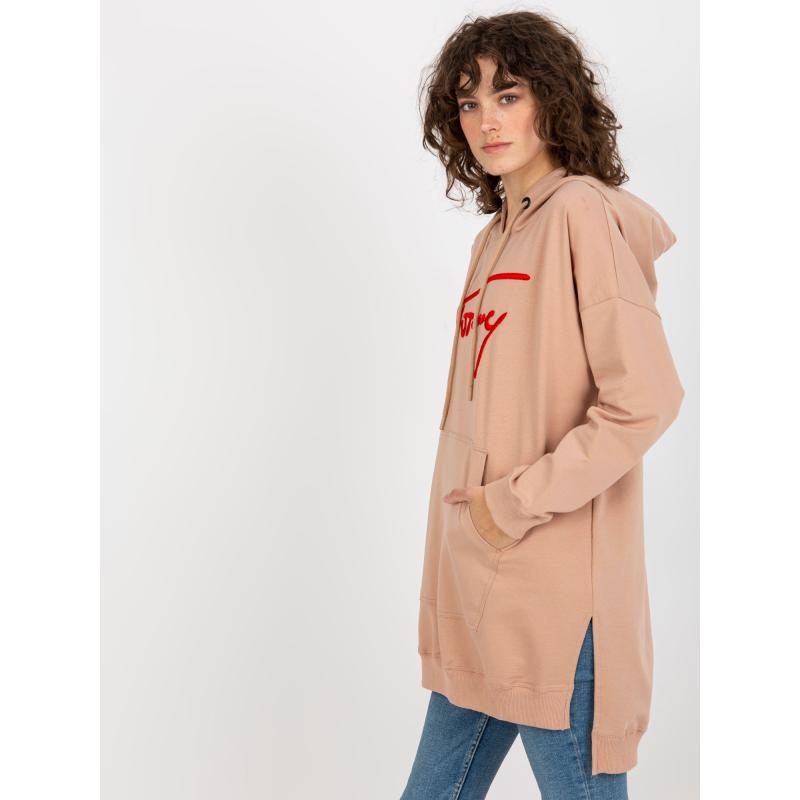 Dámska mikina s kapucňou a nápisom ALYS béžová