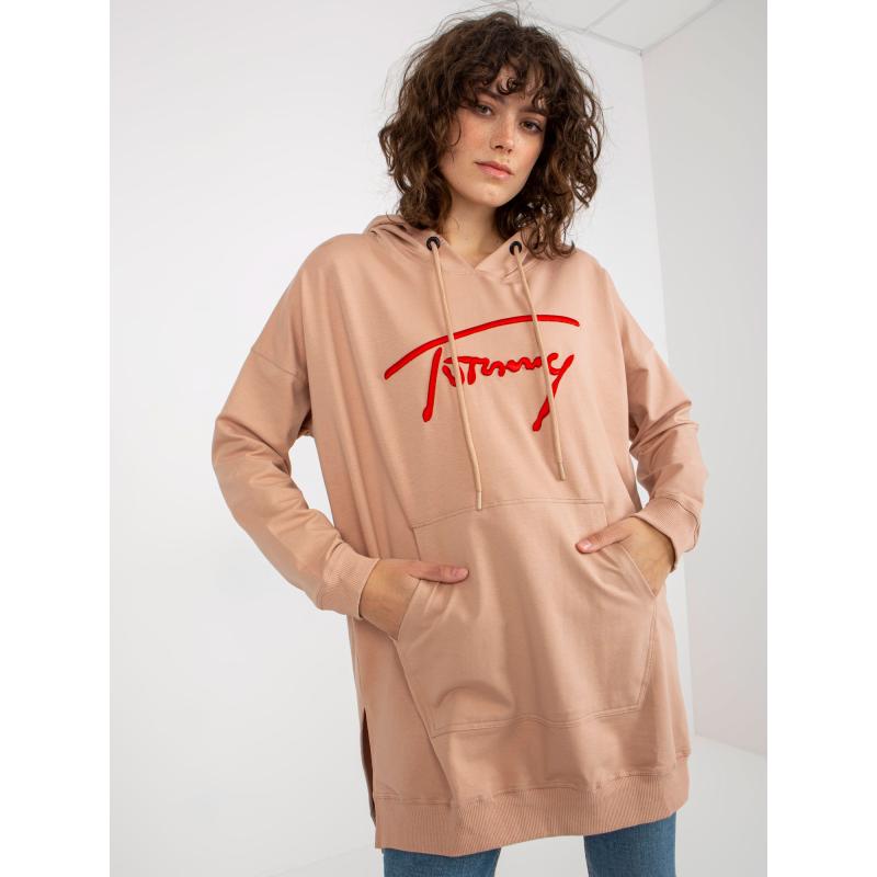 Dámska mikina s kapucňou a nápisom ALYS béžová