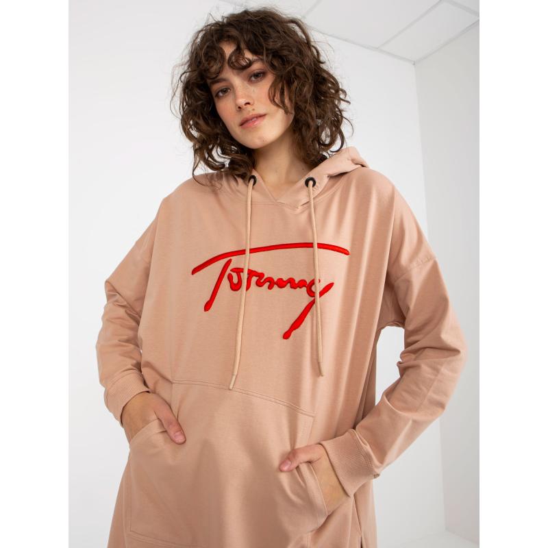 Dámska mikina s kapucňou a nápisom ALYS béžová