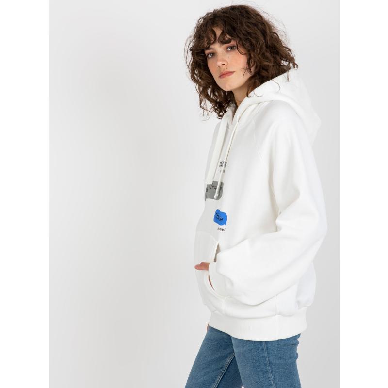 Női túlméretezett pulóver ALYS ekrü színnel