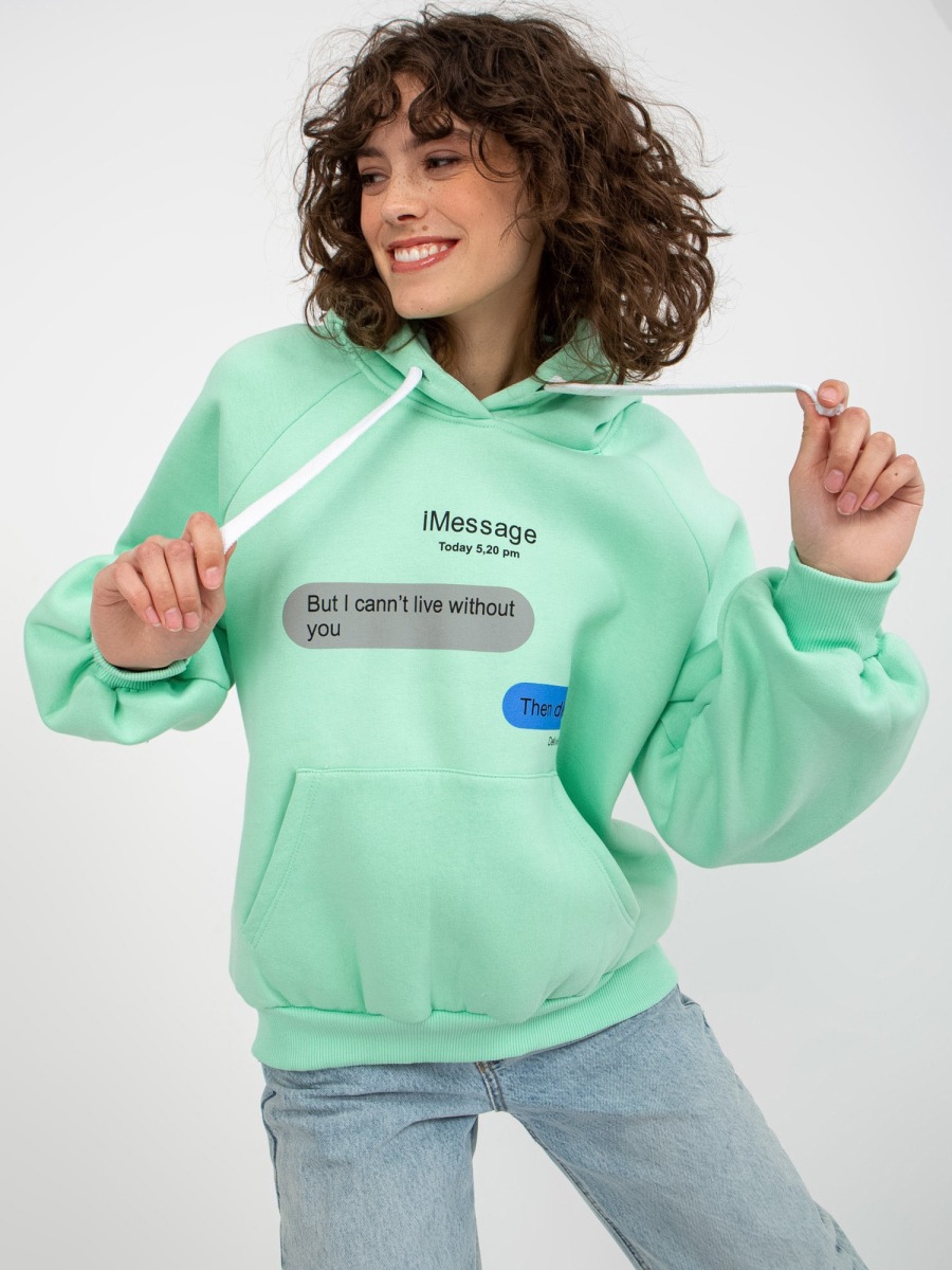 Dámska mikina oversize s nápisom JILLY mätová
