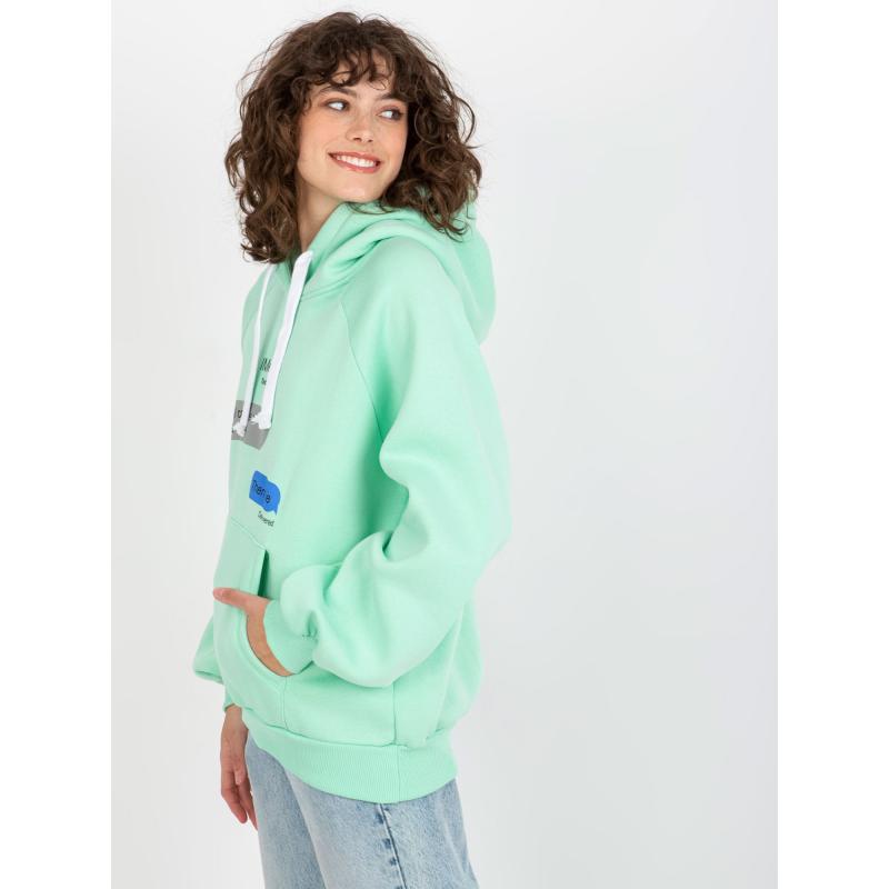 Dámská mikina oversize s nápisem JILLY mátová