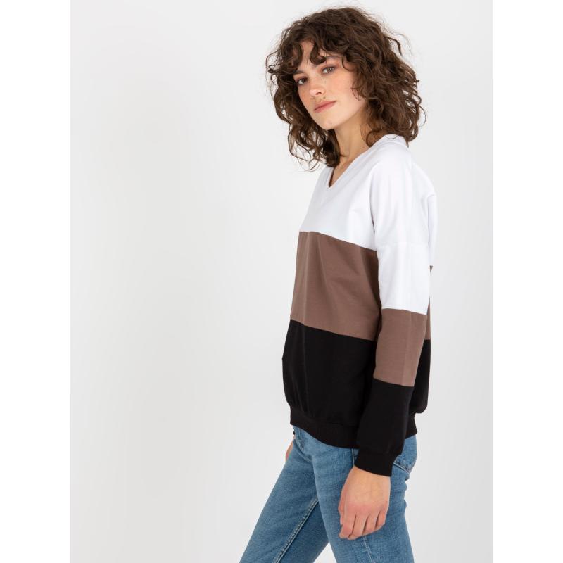 Dámská mikina bez kapuce RUE PARIS černobílá  