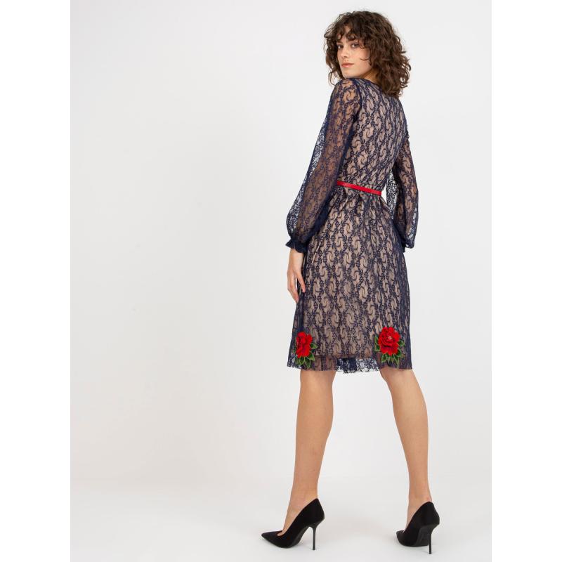 Dámské šaty se záplatami GWEN námořnicky modré 