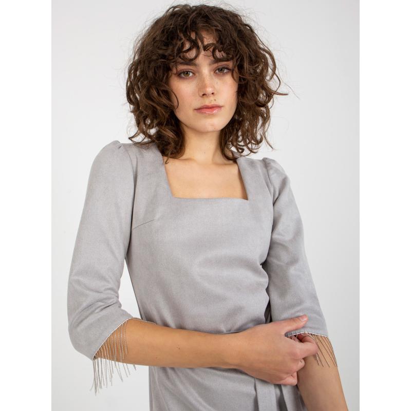 Dámské šaty s ozdobnými střapci AVIS modré