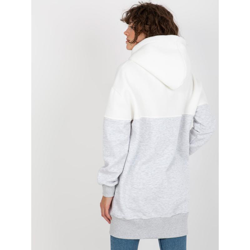 Dámská mikina basic se zipem IMMA ecru-šedá