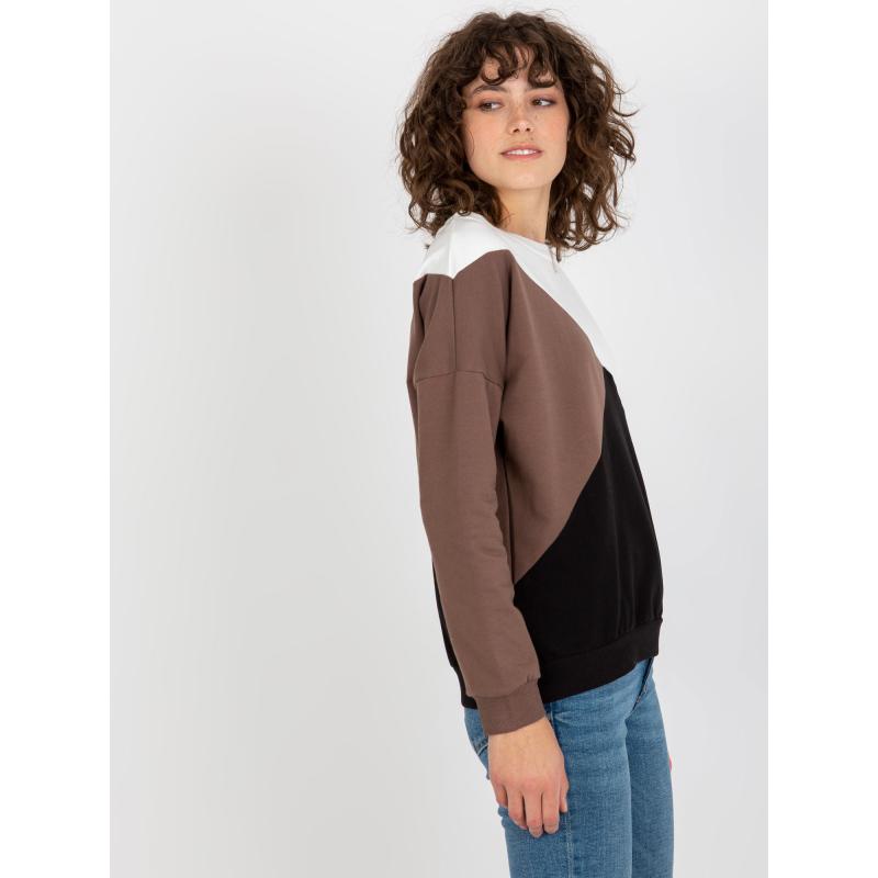 Női blúz kapucni nélkül ANNA fehér-fekete