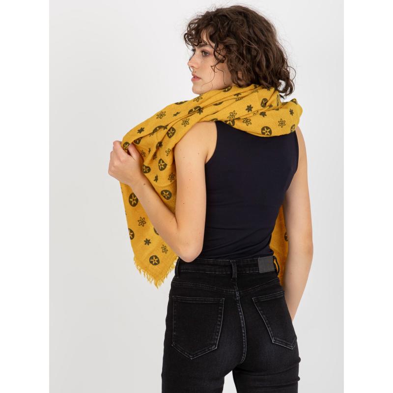 Dámská šála s potiskem GIADA žlutá 