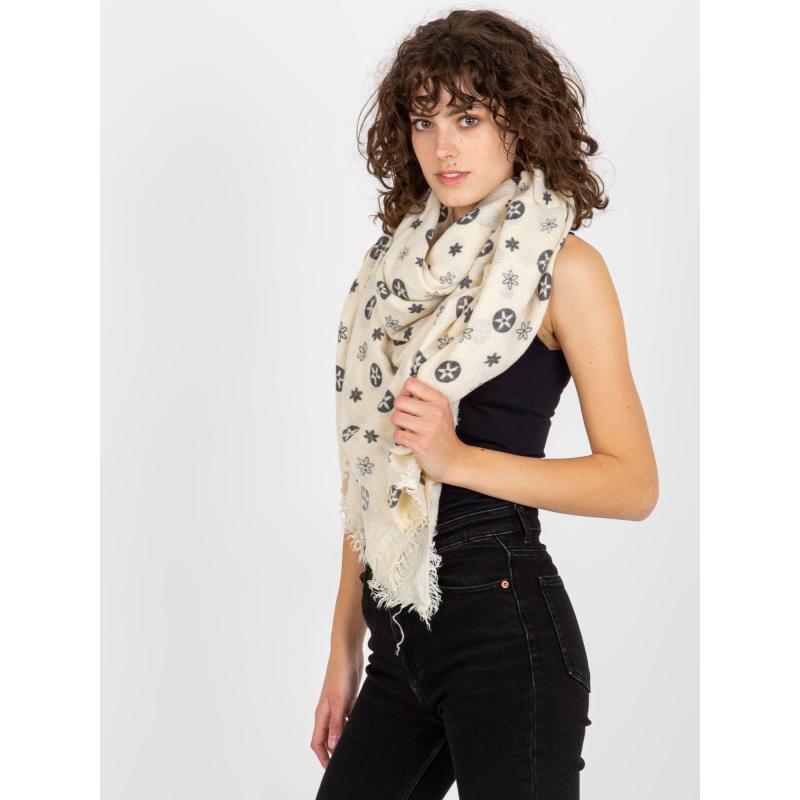 Dámský šátek s potiskem ANGEL ecru 