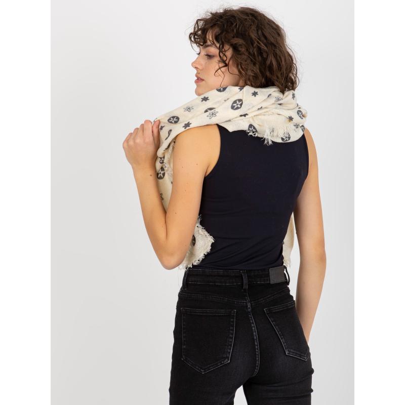 Dámský šátek s potiskem ANGEL ecru 