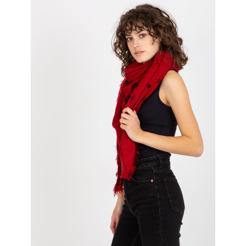 Dámská zimní šála s potiskem SELAH červená 