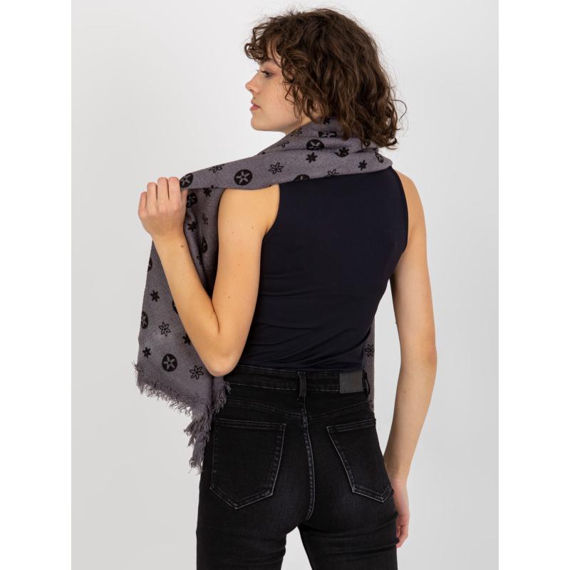 Dámská šála s potiskem ARACELI tmavě šedá 