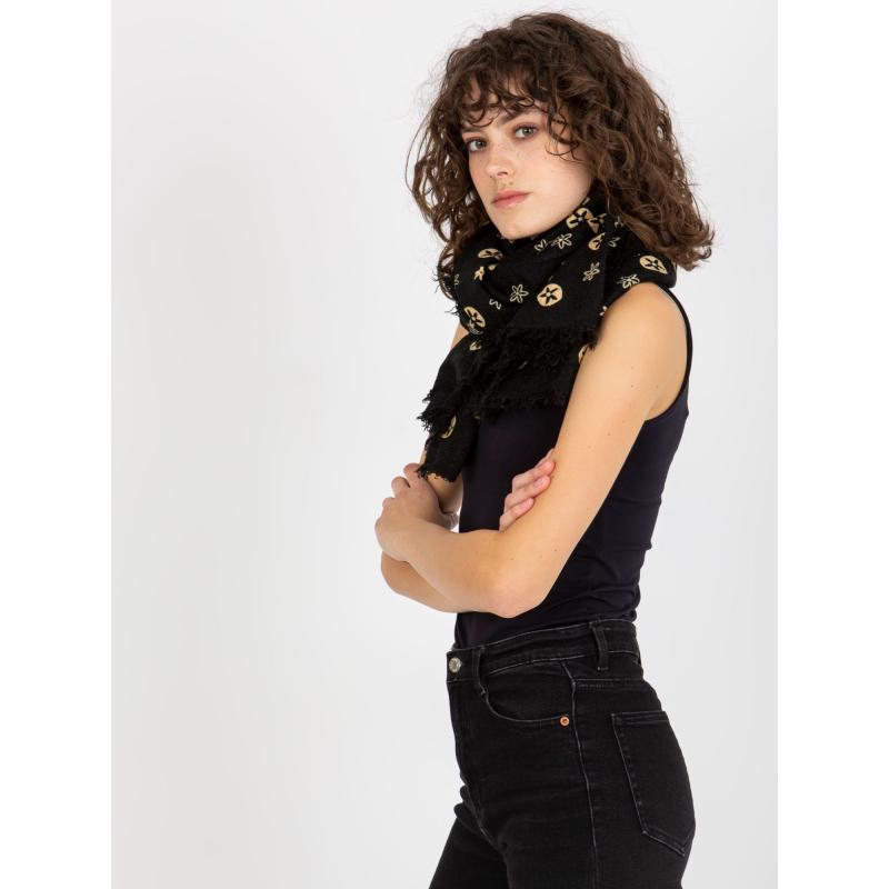 Női nyomtatott sál ELOISE fekete