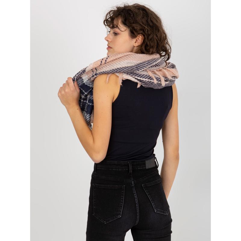 Dámská kostkovaná šála KINLEY světle růžová 