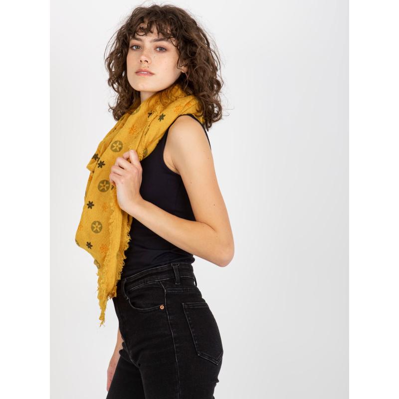 Női nyomtatott sál JANESSA sárga