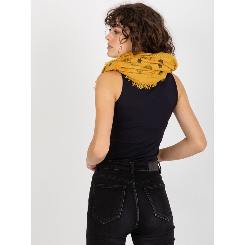 Női nyomtatott sál JANESSA sárga