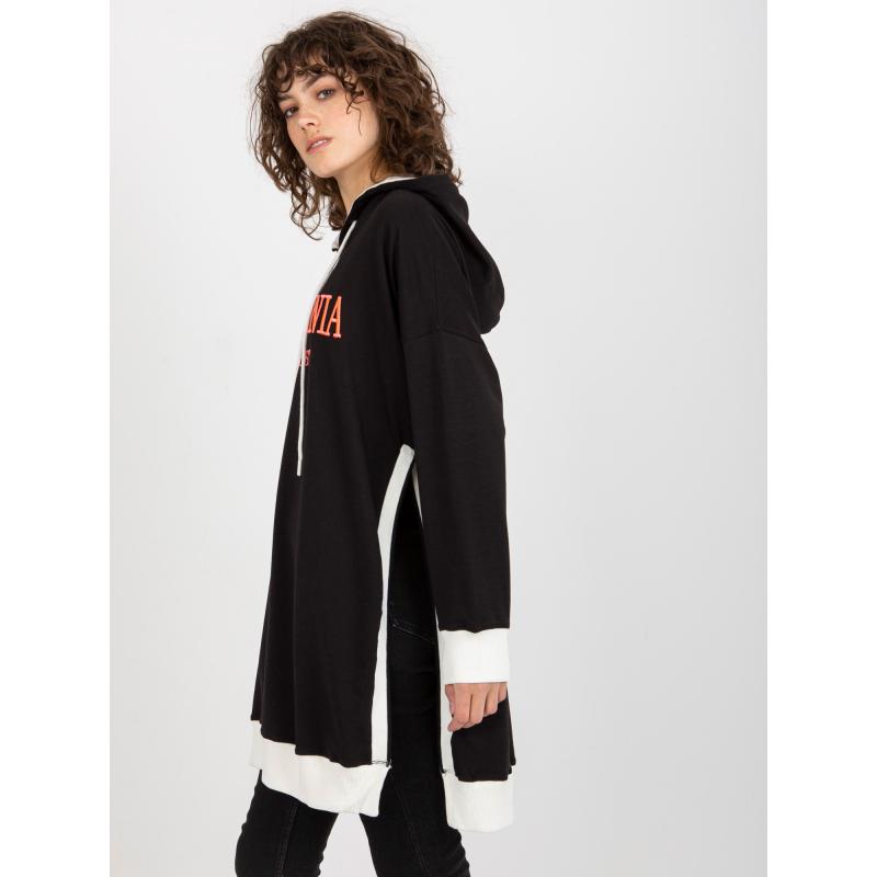 Dámska mikina s nápismi a kapucňou SUMMER čierna