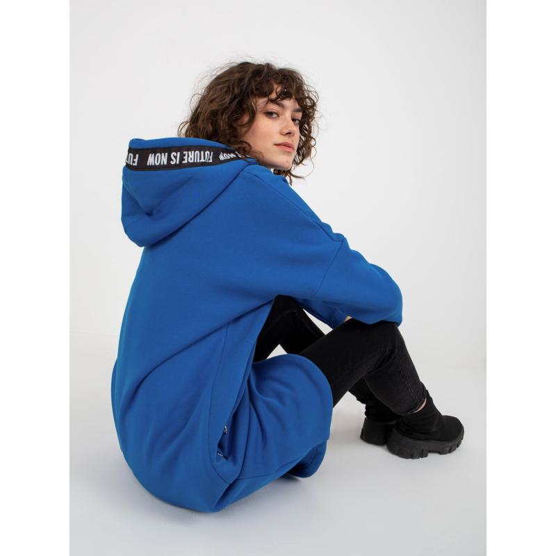 Dámská mikina s oversize kapucí RAINA tmavě modrá 