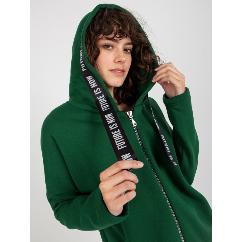 Dámská mikina s kapucí AMARI tmavě zelená 