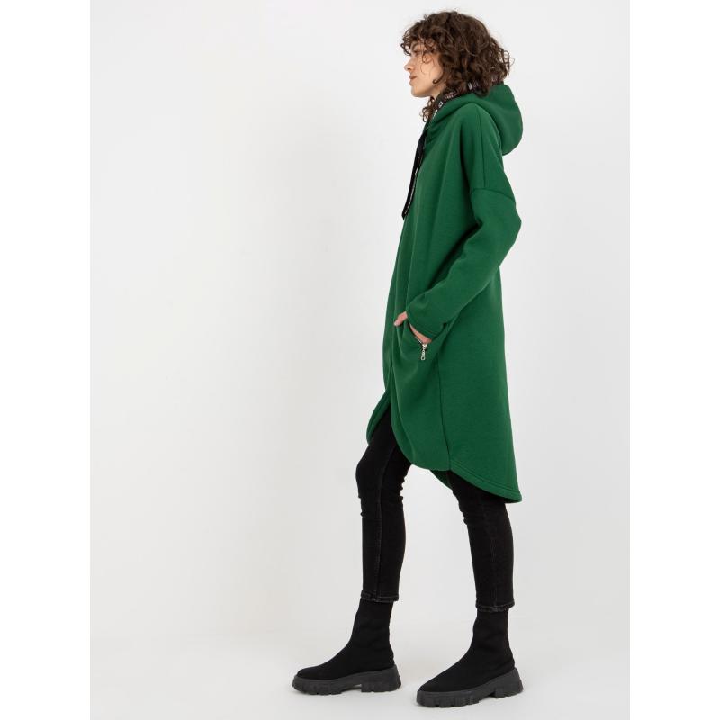 Dámská mikina s kapucí AMARI tmavě zelená 
