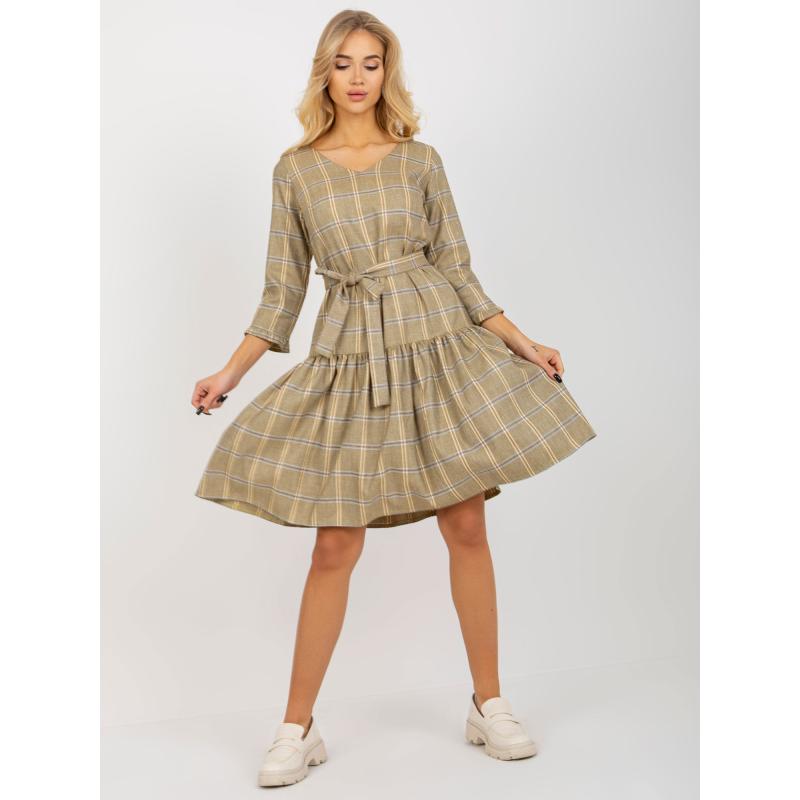 Dámske šaty s volánom EMILIE svetlo žlté