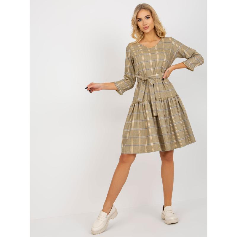 Dámske šaty s volánom EMILIE svetlo žlté