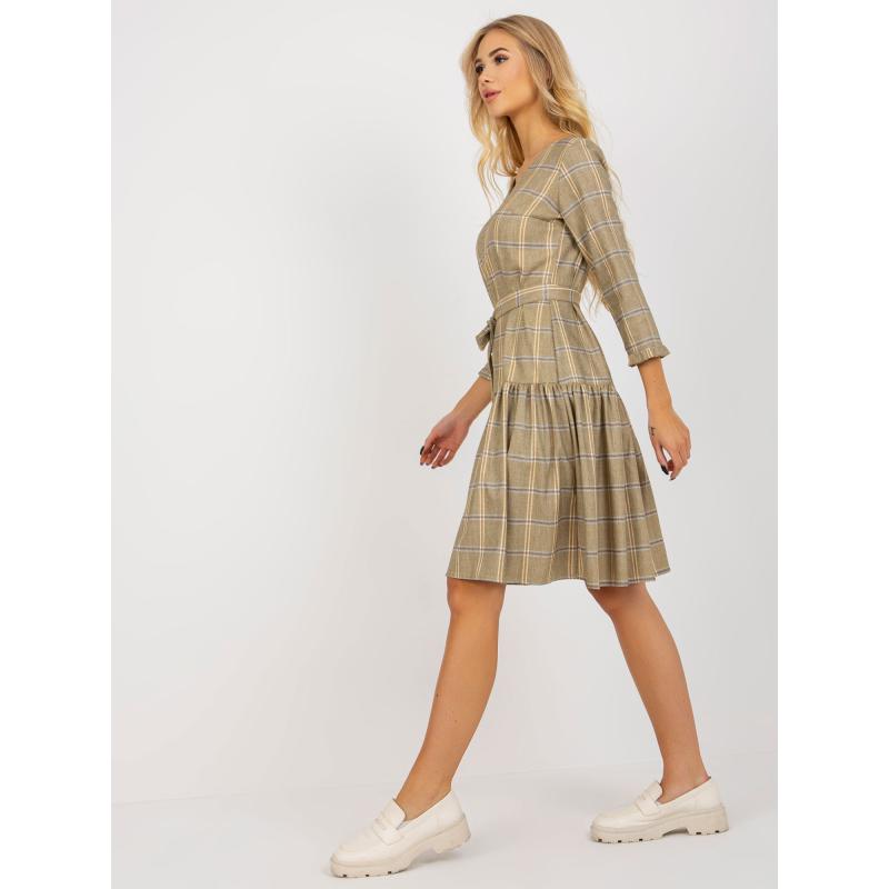 Dámske šaty s volánom EMILIE svetlo žlté