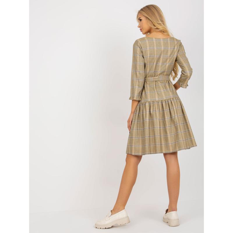 Dámske šaty s volánom EMILIE svetlo žlté