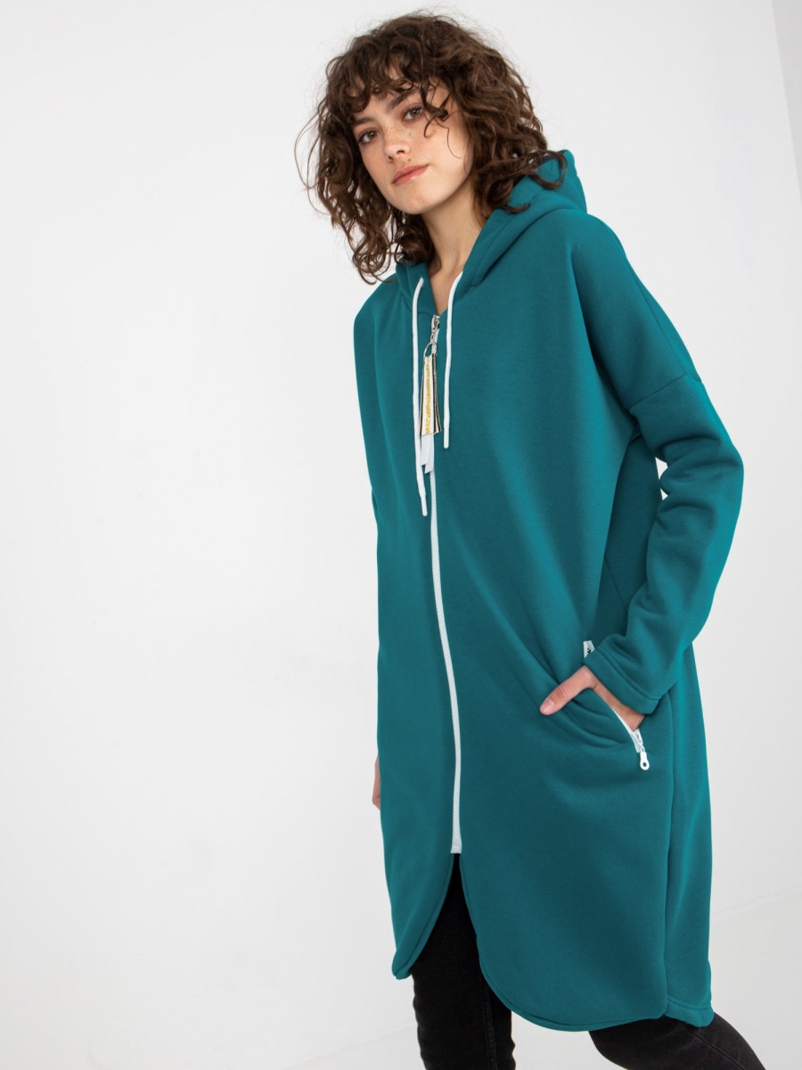Dámska mikina na zips s kapucňou STUNNING modrá