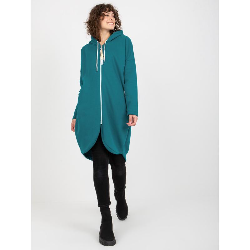 Női cipzáras kapucnis pulóver STUNNING kék