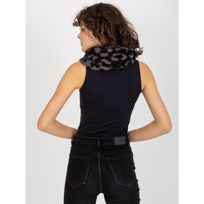 Dásmký komín zimní vzorovaný BRISTOL černý a tmavě šedý 