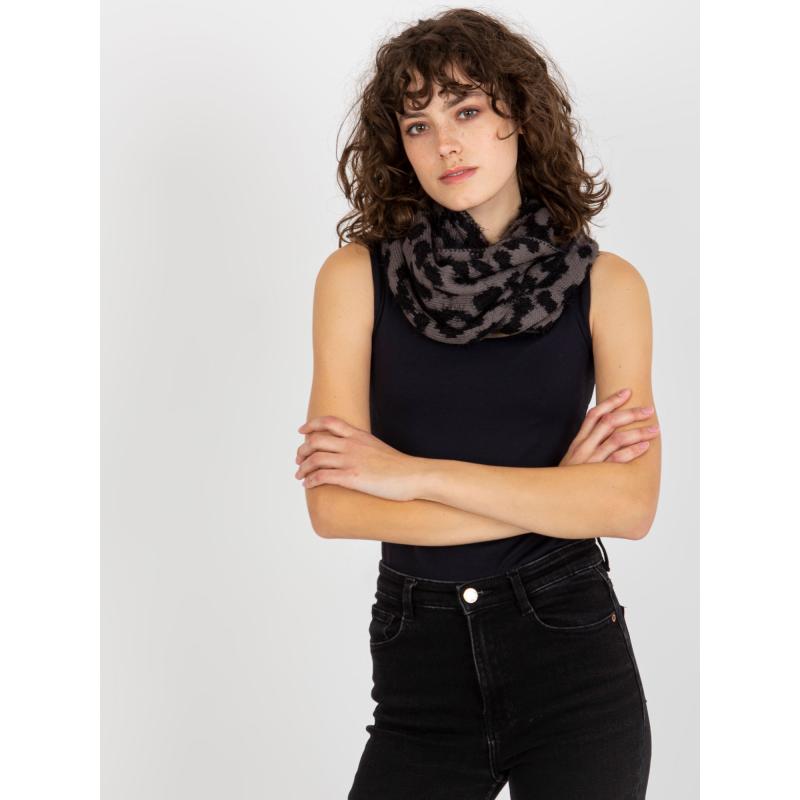 Dásmký komín zimní vzorovaný BRISTOL černý a tmavě šedý 