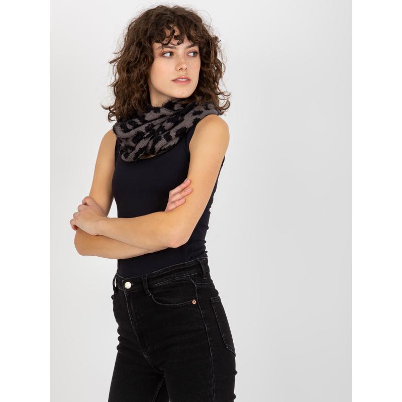 Dásmký komín zimní vzorovaný BRISTOL černý a tmavě šedý 