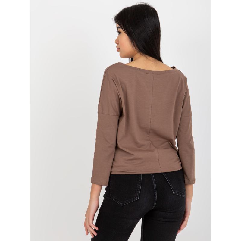 Női pamut blúz FIONA barna
