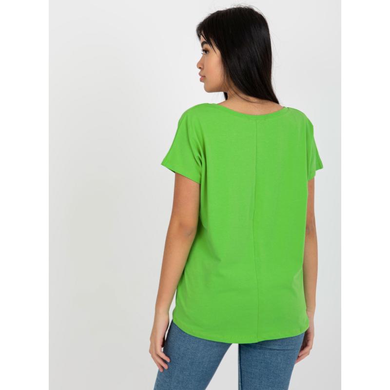 Női V-nyakú póló EMORY világoszöld
