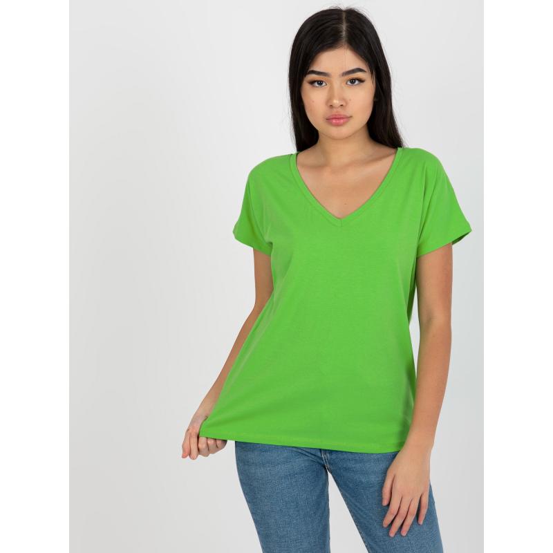Női V-nyakú póló EMORY világoszöld