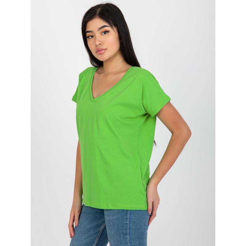 Női V-nyakú póló EMORY világoszöld