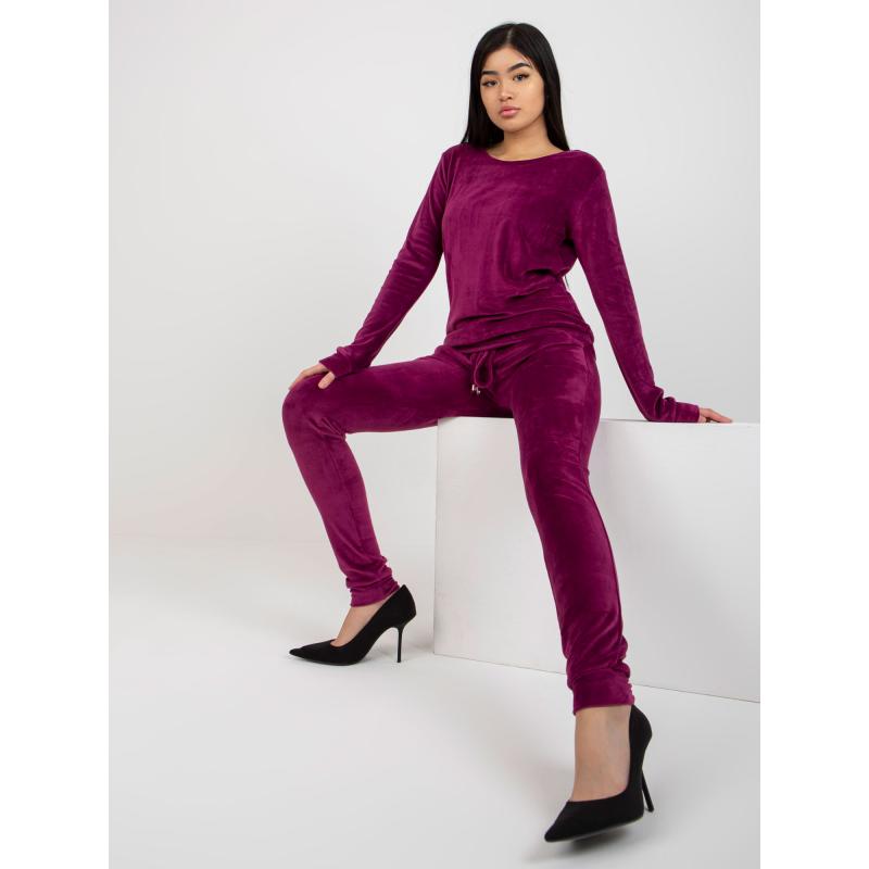 Dámský komplet s kalhotami Clarisa RUE PARIS fialový 