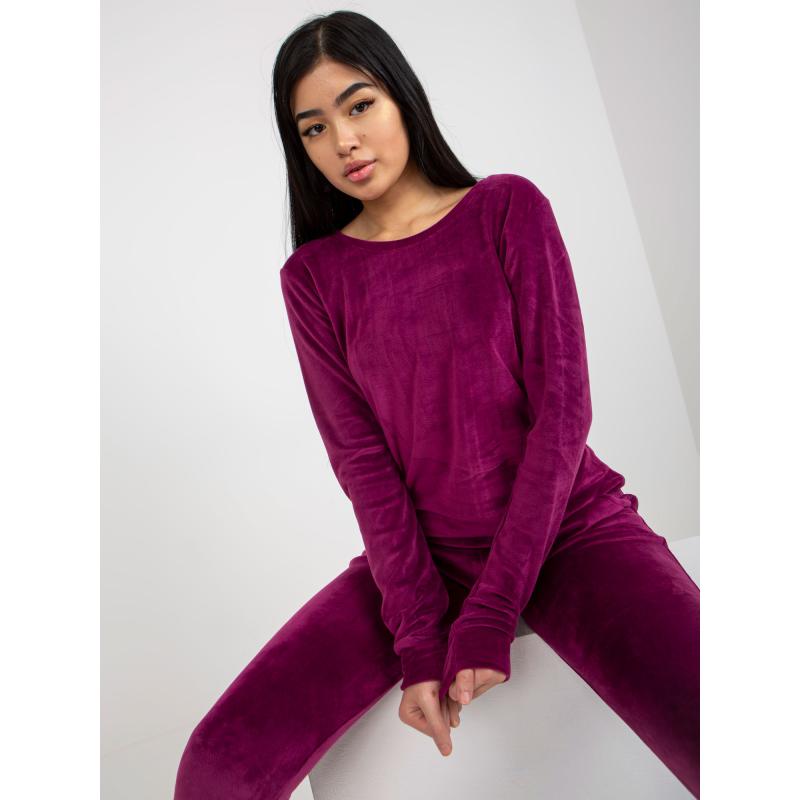 Dámský komplet s kalhotami Clarisa RUE PARIS fialový 