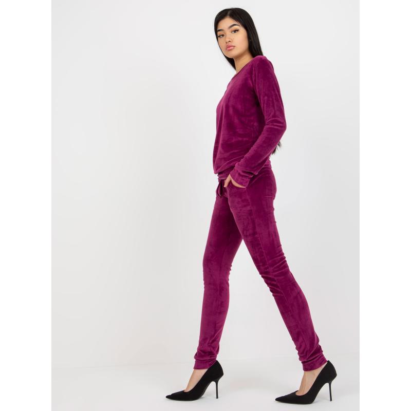 Dámský komplet s kalhotami Clarisa RUE PARIS fialový 