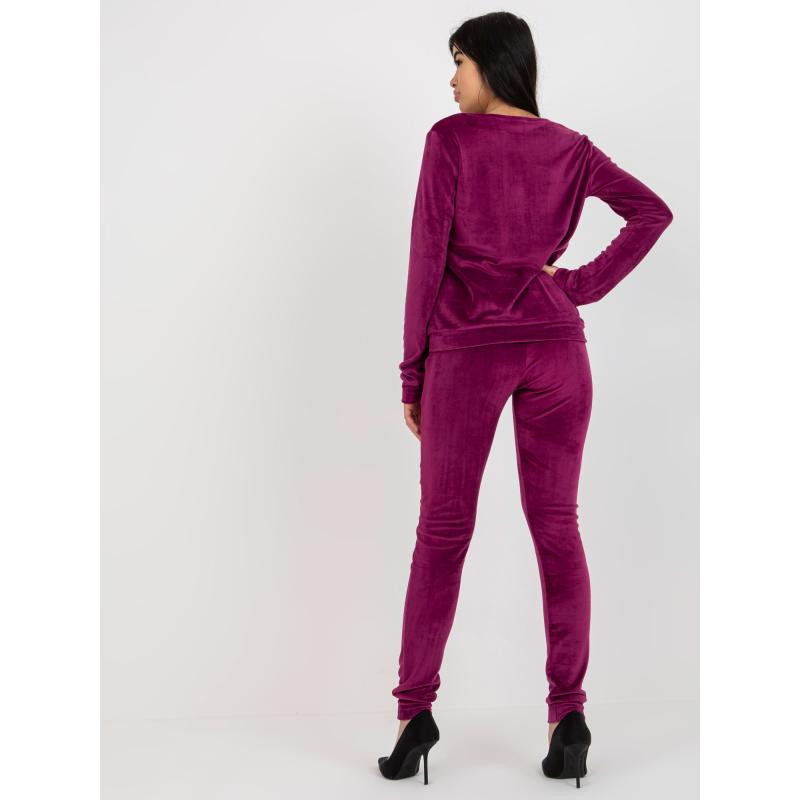 Dámský komplet s kalhotami Clarisa RUE PARIS fialový 