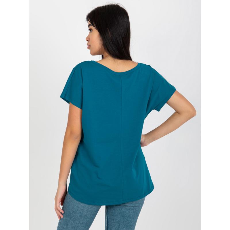 Dámske tričko s výstrihom do V EMORY modrej