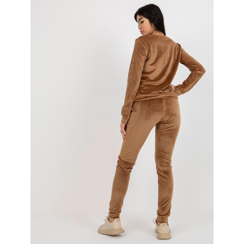 Dámský komplet s kalhotami Clarisa RUE PARIS hnědý