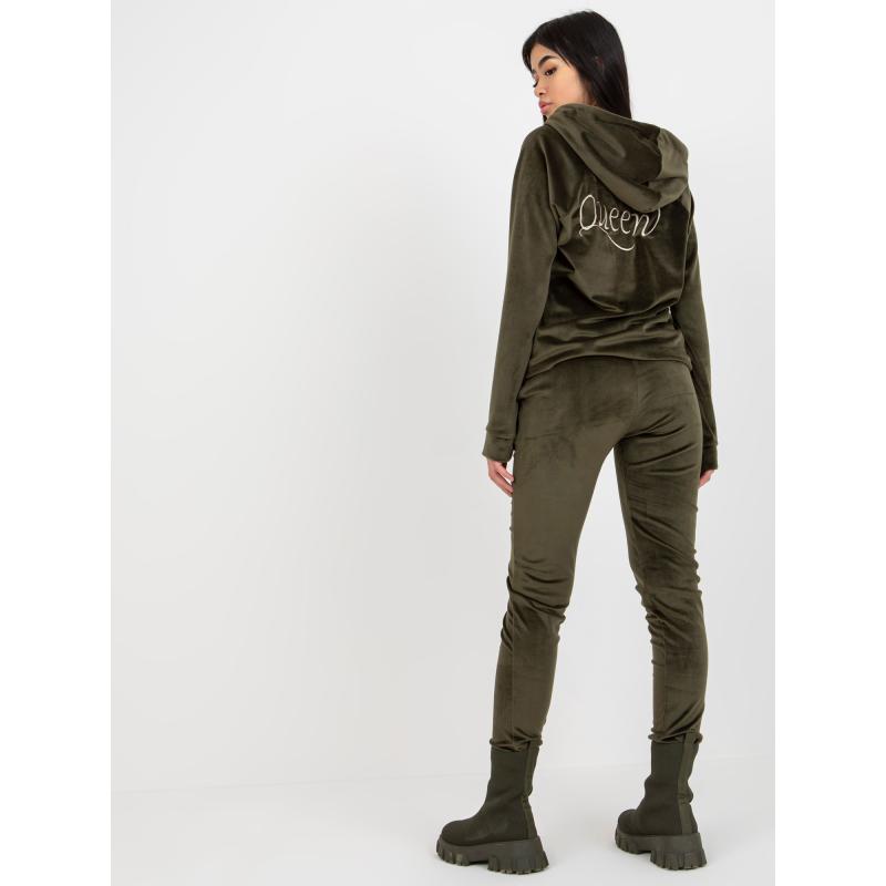 Női szett LUCY khaki színű gombos blúzzal