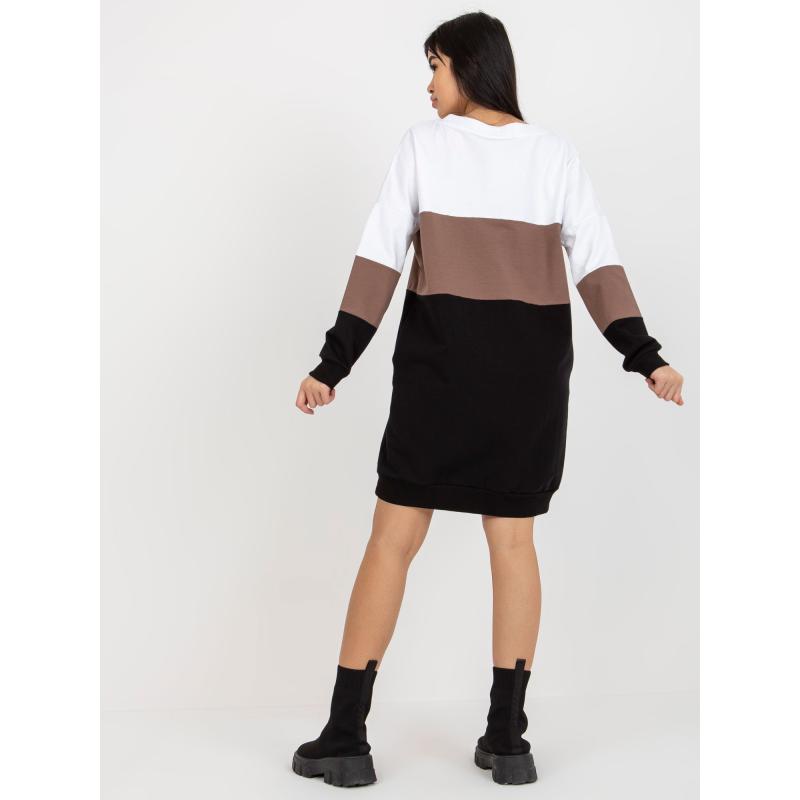 Dámské šaty s kapsami RUE PARIS černobílé