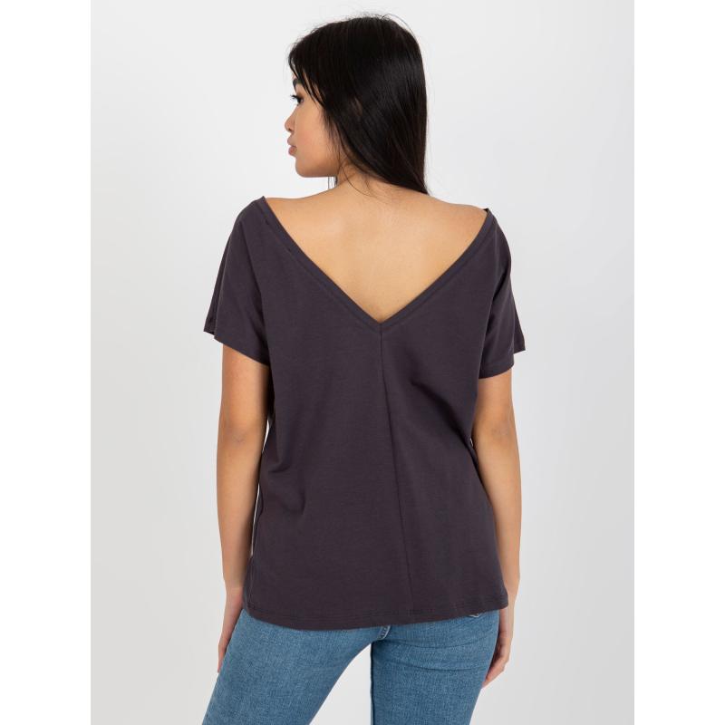 Dámské tričko s výstřihem na zádech FIRE šedé