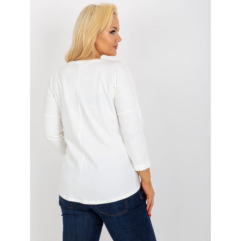 Dámská halenka s potiskem plus size BRONTE ecru  