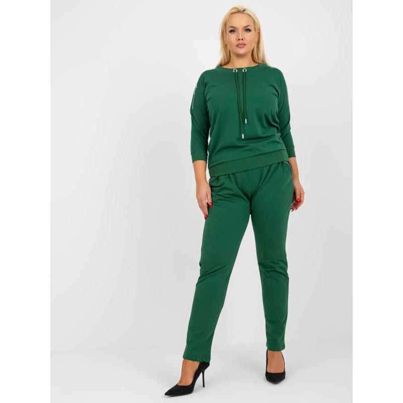 Dámské tepláky s elastickým pasem SAVAGE tmavě zelené  