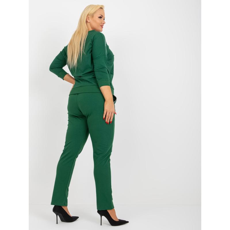 Dámské tepláky s elastickým pasem SAVAGE tmavě zelené  